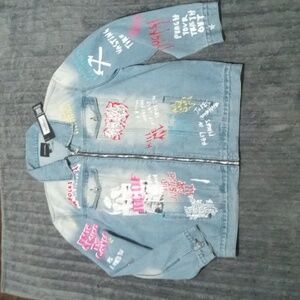 Men's Rockstar Original Koontz 3.0 Blue Denim Jacket Size 3XL